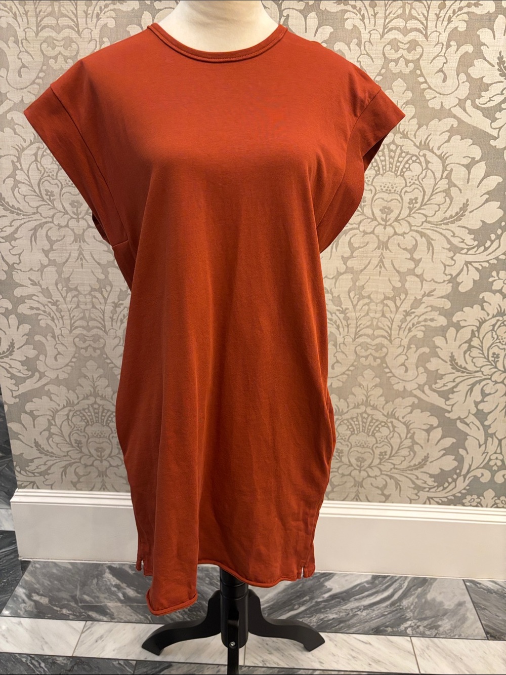 rag & bone Rust Orange Cap-Sleeve Shift Dress